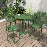 Ensemble table et chaises en fer forgé moderne et simple pour cour d'appartement extérieure, double couche, imperméable, protection solaire, multifonctionnel