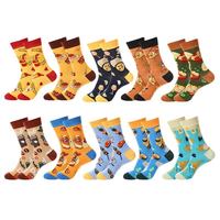 KTA-330 Nouvelle Mode Chaussettes Fantaisie en Coton pour Femmes et Hommes, Motifs Alimentaires (Pizza, Sushi, Café, Cuisse de Poulet, Nouilles)