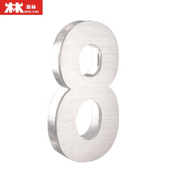 Высококачественные самоклеящиеся таблички с номерами для двора, современные таблички из нержавеющей стали