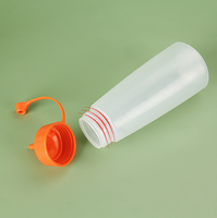 Bouteilles en plastique transparentes à presser avec bec verseur pointu, bouteille à sauce, distributeur de vinaigrette pour cuisine et restaurant