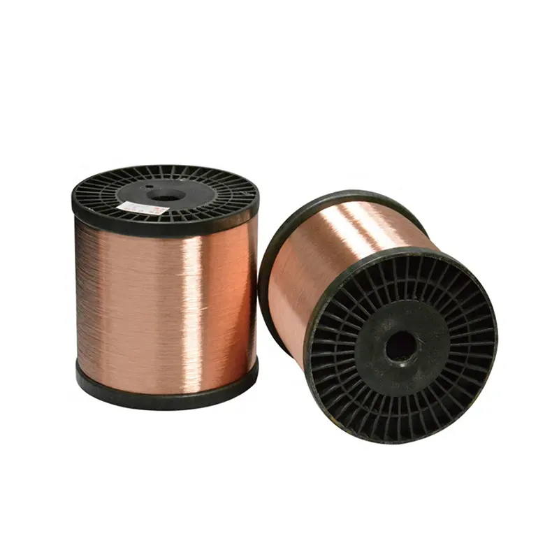 Alambre de aluminio revestido de cobre CCA de 0,2 MM utilizado para bobinas para transformador generador de motor con contenido de cobre ISO Rectangular 10%
