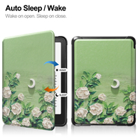 2024 Kindle Paperwhite 12th 7 Inch E-Reader Auto-sleep Pelindung Anti-guncangan Tahan Air Ringan Tipis Sarung Kulit PU Kuat