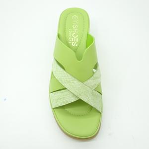 2025 nuevas zapatillas de cuñas cruzadas para exteriores de verano para mujer, sandalias transpirables y frescas de suela gruesa <span class=keywords><strong>verde</strong></span> lirio de <span class=keywords><strong>agua</strong></span> para mujer - Product Image 4