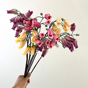Fiori Artificiali di <span class=keywords><strong>Campanula</strong></span> all'Ingrosso, Stelo di 70cm con 6 Fiori, Decorazione per Centrotavola Matrimoniale - Product Image 1