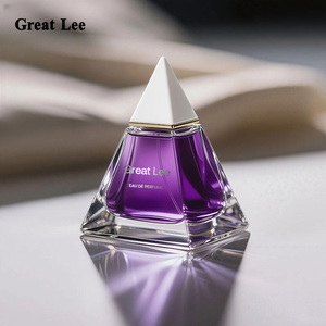 Thiết kế mới tam giác 30 ml 50 ml 100 ml rõ ràng rỗng kính sang trọng bơm lại chai nước hoa với nắp nhựa - Product Image 6