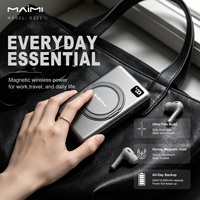 Batterie externe portable 10000 mAh, chargeur sans fil rapide 15 W avec support rotatif à 360°, écran LED, approuvé par les compagnies aériennes pour les voyages