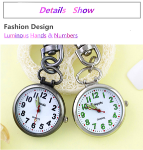 화이트 청동 의료 fob 간호사 시계 의사 석영 사용자 정의 키 체인 시계 - Product Image 4