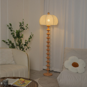 Lampe sur pied en bois style Wabi Sabi, source de lumière LED, commande par interrupteur, pour salon, chambre, bureau, décoration intérieure - Product Image 1