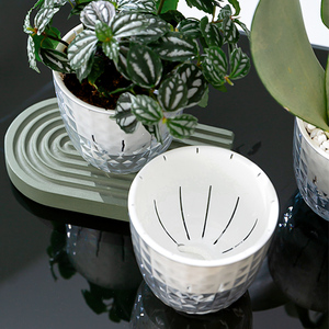 Ruipu tối giản, nhẹ, chống rơi, không tưới nước, Chậu hoa nhựa lười cho vườn Văn phòng - Product Image 5