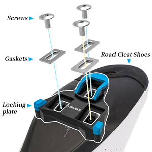 Pédale de vélo auto-bloquante LEBYCLE 0 ° /2 ° /6 °   Crampons pour chaussures de vélo de route, crampons de pédale de <span class=keywords><strong>VTT</strong></span> pour Shimano SPD - Product Image 3