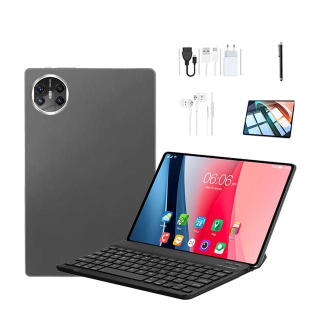 Cheap Price Dual Sim Calling Android 15 10.I Inch Mate X6 Android 15 Wifi 8GB RAM 256GB ROM 8000Mah 4G 2 in 1 Tablet PC