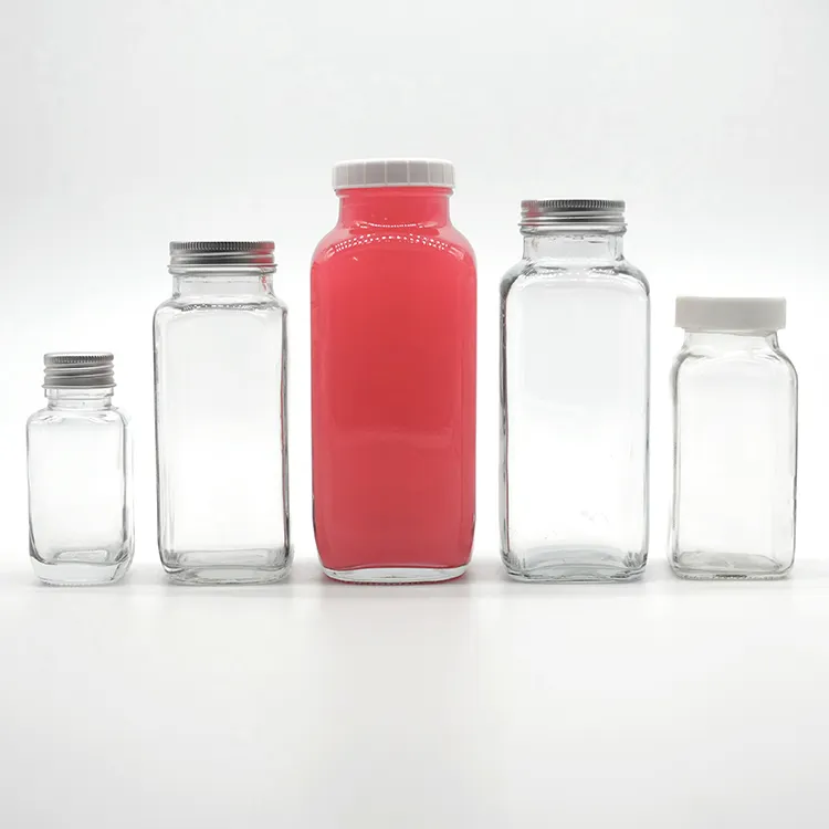 저렴한 가격 제조업체 빈 주스 병 뚜껑 재사용 가능한 투명 병
