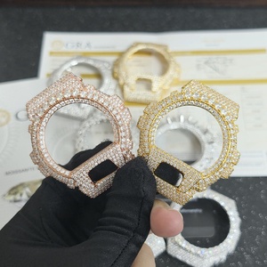 En gros Lunette de montre de luxe en moissanite VVS1 couleur D, effet serti de pierres, pour <span class=keywords><strong>GA</strong></span>-<span class=keywords><strong>2100</strong></span> DW-5600 DW-6900, compatible testeur de diamant, boîtier de modification de montre - Product Image 6