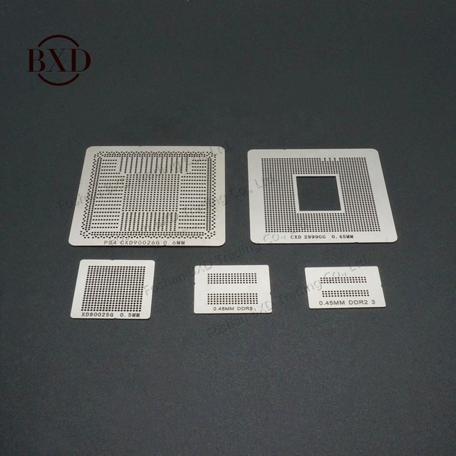 1Piece Direct Heat Stencil for PS4 BGA Reballing Stencils Solder Ball Steel Template for BGA IC