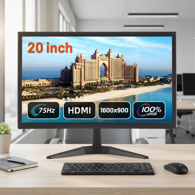 Factory Price Refurbished LED Monitor 19'' 20'' 22 24 Inch Business Use TN Panel 99% SRGB Desktop Display