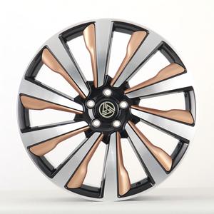 Jantes de voiture en alliage forgé sur mesure XL, jantes à rayons multiples bicolores, 22 23 pouces, 5x120, jantes en aluminium pour voiture de tourisme, jantes pour Range Rover - Product Image 4
