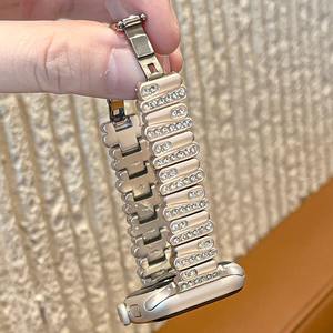 Correa de Reloj de PVC de Lujo de 14 mm, <span class=keywords><strong>Compatible</strong></span> <span class=keywords><strong>con</strong></span> Relojes Band 10/9/8PRO y Fit 10/9/8 Series, Acero Inoxidable - Product Image 3