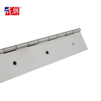 Charnière de piano longue et continue en acier doux plaqué zinc, robuste, de conception industrielle, pour hangars, charnière en acier inoxydable