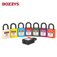 Cadenas de sécurité à clé unique BOZZYS OEM Factory Loto, anse en nylon de 6 mm de diamètre (25 mm de longueur), certifié ISO/CE, garantie 1 an - Lockout