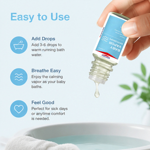 Gouttes de <span class=keywords><strong>bain</strong></span> vapeur pour bébé, formule apaisante douce, sans parfum, naturelles, apaisantes, pour le <span class=keywords><strong>bain</strong></span> quotidien et l'heure du coucher, vente en gros - Product Image 5