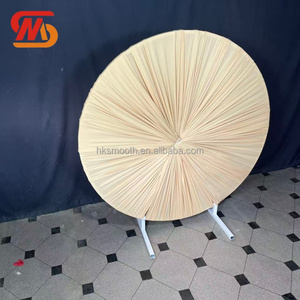 SMOOTH Wholesale Portable Round White Metal Arch <b>Backdrop</b> for Wedding Decoration - Product Image 2