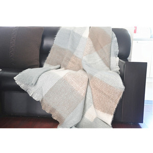 Màu xanh Phượng dệt Mohair Acrylic pha trộn lễ hội vui vẻ tùy chỉnh Fluffy dày siêu mềm ném chăn OEKO-TEX chứng nhận - Product Image 3