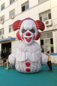 Balon Kepala Badut Tiup, Badut Menyeramkan Tiup, Dekorasi Acara Klub Halloween Tiup, Setan Tiup - Product Image 6