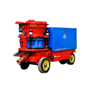 Máquina de Hormigón Proyectado Roja y Azul con Bomba 380V de Fácil Mantenimiento para Pulverización de Hormigón en Túneles - Product Image 1