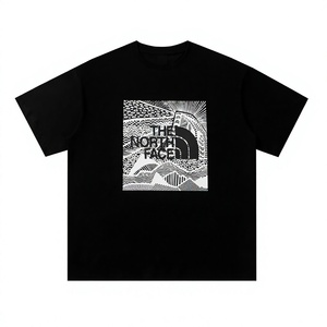 เสื้อยืดผ้าฝ้ายผสมแบบยูนิเซ็กซ์พิมพ์ลายการ์ตูนคู่รักแขนสั้นทรงหลวม-ชุดลำลองอเนกประสงค์ - Product Image 2