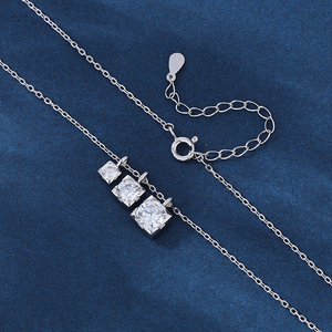 Cổ Điển Chất Lượng Cao Đồ Trang Sức Rhodium Mạ 925 Sterling Bạc Trang Sức Vòng Cổ Cubic Zirconia Phụ Nữ Mặt Dây Chuyền Vòng Cổ - Product Image 4