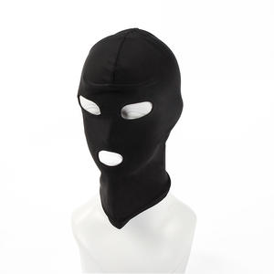 Masque en dentelle élastique pour adultes SM, couvre-tête intégral pour femme, masque pour les yeux noir/rouge, équipement de bondage - Product Image 3