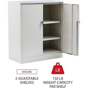 ตู้เก็บของสูง 36x18x72 นิ้ว รุ่น Alera พร้อมชั้นวางเหล็กปรับระดับได้ 2 ชั้น ประกอบสำเร็จ - Product Image 1