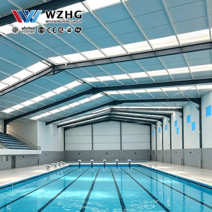 Edificios para Centros de Natación Cubiertos con Estructuras de Acero Prefabricadas que Apoyan las Lecciones para Principiantes y el Entrenamiento de Natación Organizado - Product Image 1