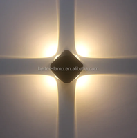 Applique murale extérieure haut/bas IP65 étanche en aluminium et polycarbonate à LED
