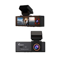 Caméra de tableau de bord WiFi IPS 4K avec écran tactile 3,2 pouces, 3 caméras, enregistreur de voiture à angle de 130-150°, vision nocturne Starlight 24h/24, détection de mouvement DVR