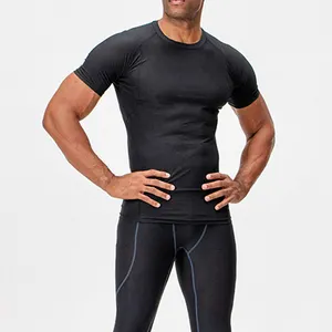 Kaus olahraga pria, grosir kaus olahraga kualitas tinggi ukuran Metropolitan pakaian Gym kustom untuk pria/