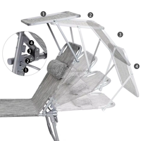 Chaise pliante légère et moderne en aluminium pour le camping en plein air, la plage, la terrasse, la piscine, la salle de sport, le parc, l'hôtel