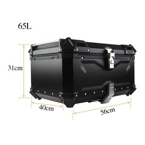Valise arrière universelle pour <span class=keywords><strong>moto</strong></span> 65L en alliage d'<span class=keywords><strong>aluminium</strong></span> pour livraison et tourisme - Product Image 1