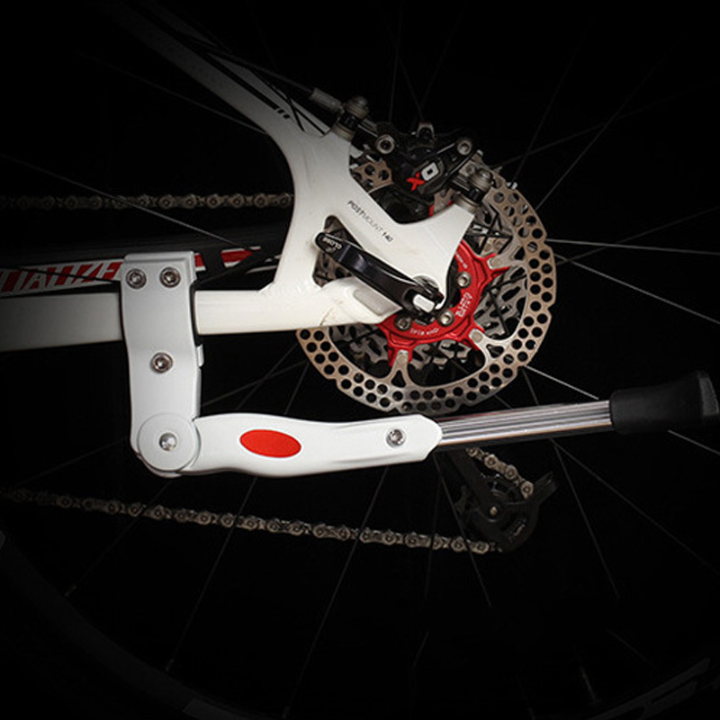 Béquille Arrière Latérale Réglable Pour VTT - Aluminium, Robuste, 36 Cm, 200g