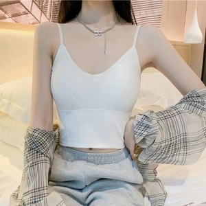 <span class=keywords><strong>Débardeur</strong></span> décontracté pour <span class=keywords><strong>femme</strong></span> été 2026, dos nu à lacets, avec soutien-gorge intégré et bretelles spaghetti croisées - Product Image 2