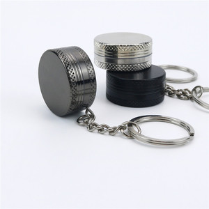 Molinillo de 2 Capas con Diseño de Llavero, <span class=keywords><strong>Mini</strong></span> Molinillo de Aleación de Zinc para Especias, Tabaco y Hierbas, Accesorios para Fumar - Product Image 6
