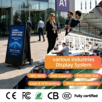 Affichage numérique mobile extérieur double face 32/43/55 pouces, étanche IP65, 2000 nits, alimenté par batterie, animation intégrée, CMS non inclus