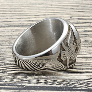 Eagle <b>Ring</b> Men's Gold Stainless Steel Retro Punk Style Animal Design Gift Jewelry 27037 - Product Image 2