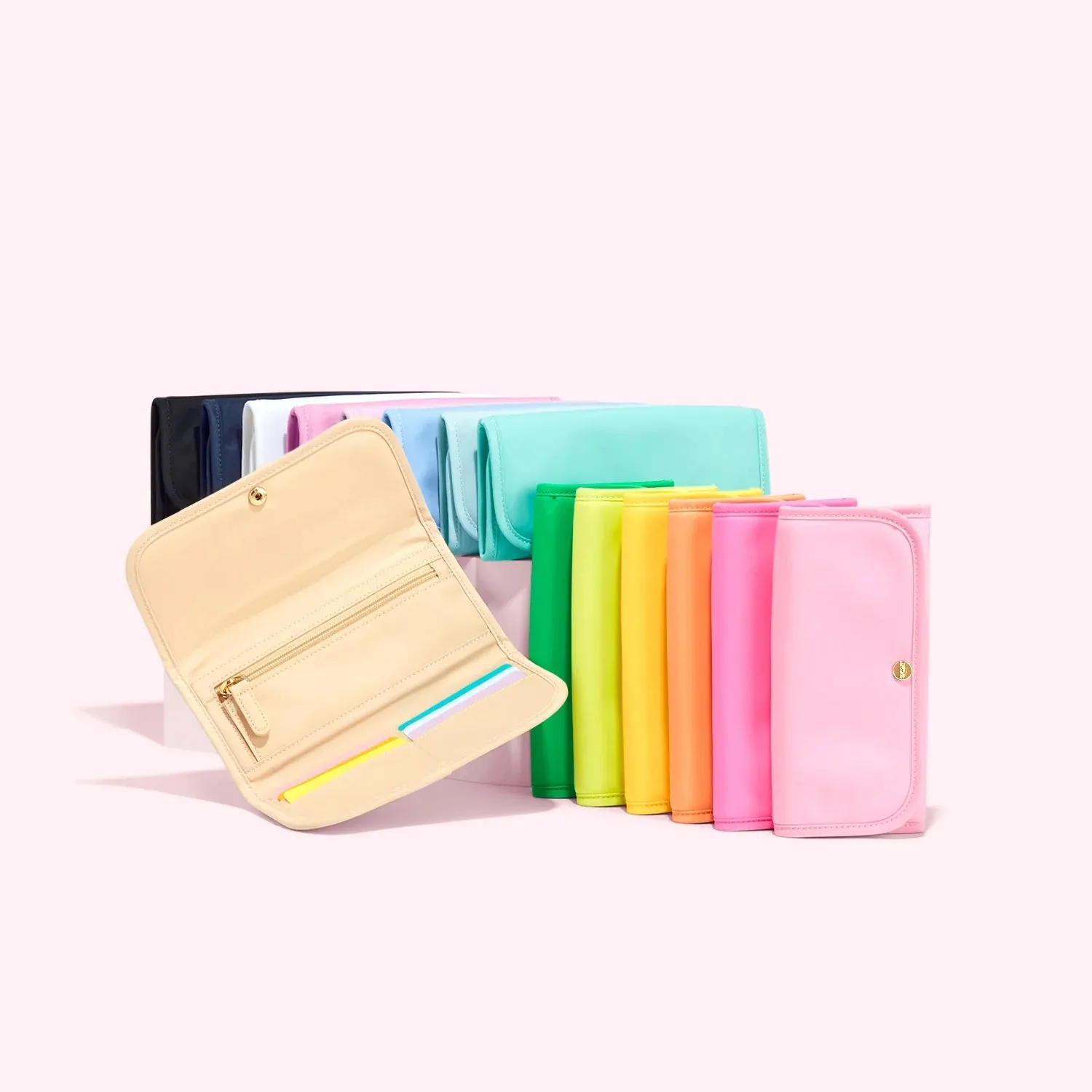 Fashion Style Mini Geldbörse Damen Karten halter Cash Envelope Wallet Benutzer definierte Reise klappe Tri Fold Nylon Wallet