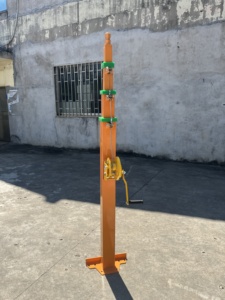 Facile jusqu'à 30 'mât télescopique tige de levage électrique hydraulique manuelle treuil à main en acier inoxydable tour d'éclairage palan à <span class=keywords><strong>antenne</strong></span> - Product Image 4