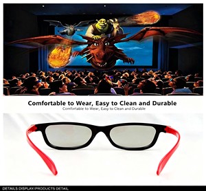 Gafas 3D para Proyector, Gafas 3D Pasivas Unisex Polarizadas para <span class=keywords><strong>Cine</strong></span>, 45/135 Grados, Gafas Imax 3D 4D 5D - Product Image 5