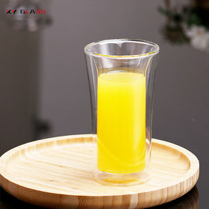 Tazza di caffè in vetro termico perfetto per caffè a doppia parete con bocca larga alta e sottile - Product Image 2