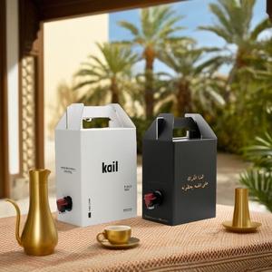 Al pacchetto USA SA UAE bavaglino <span class=keywords><strong>In</strong></span> scatola di caffè Dispenser per caffè per andare 1L 3L 96oz bevanda porta via scatola con manico - Product Image 3