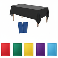 Nappe de table jetable en plastique imprimée, imperméable, pour banquet et dîner, usage domestique, motif imprimé