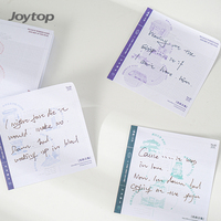 Joytop Blocs-notes adhésifs détachables pour bureau, feuilles mobiles, imperméables, pour messages et mémos, articles promotionnels, carrés, couleurs assorties